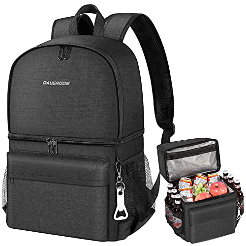 Insulated Cooler Backpack Double Deck Light Lunch Backpack with Cooler section